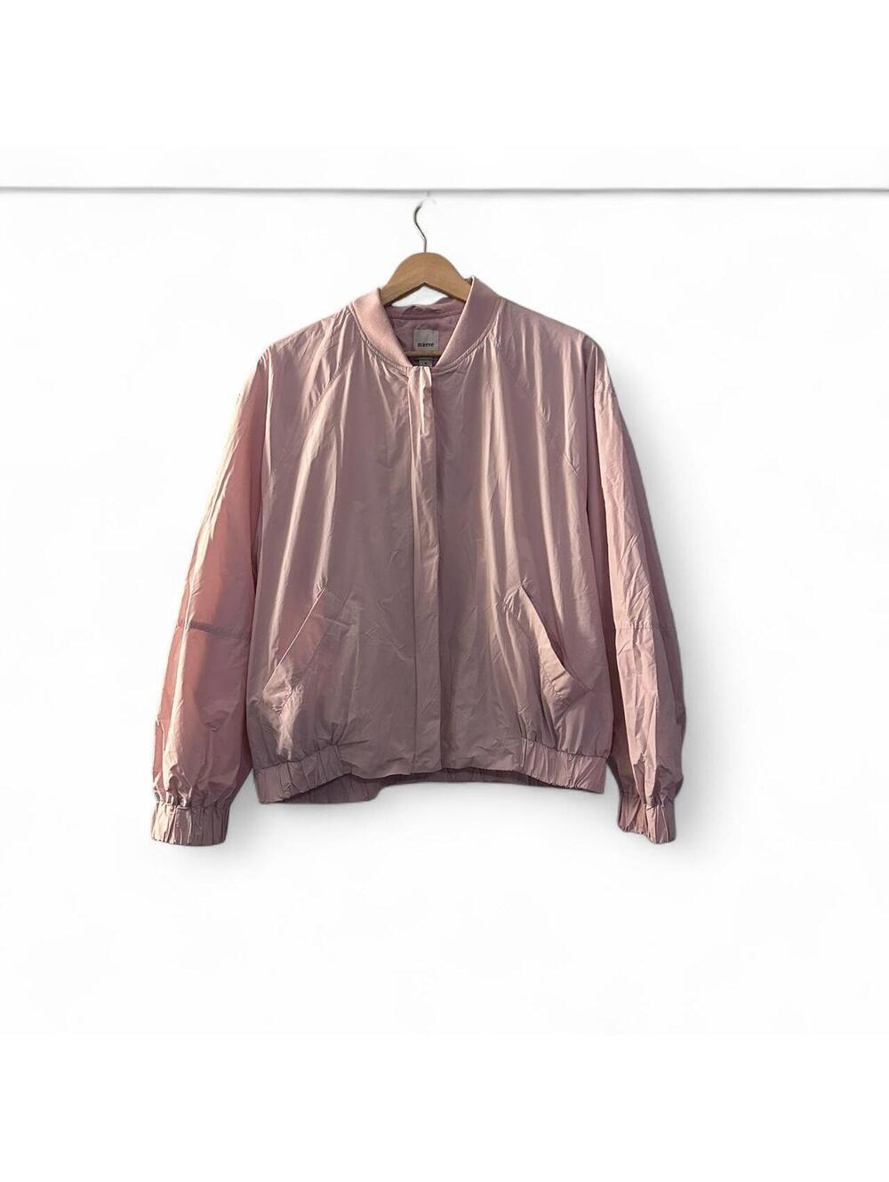 Maeve Anthropologie Balloon Sleeve Bomber Jacket Pink M